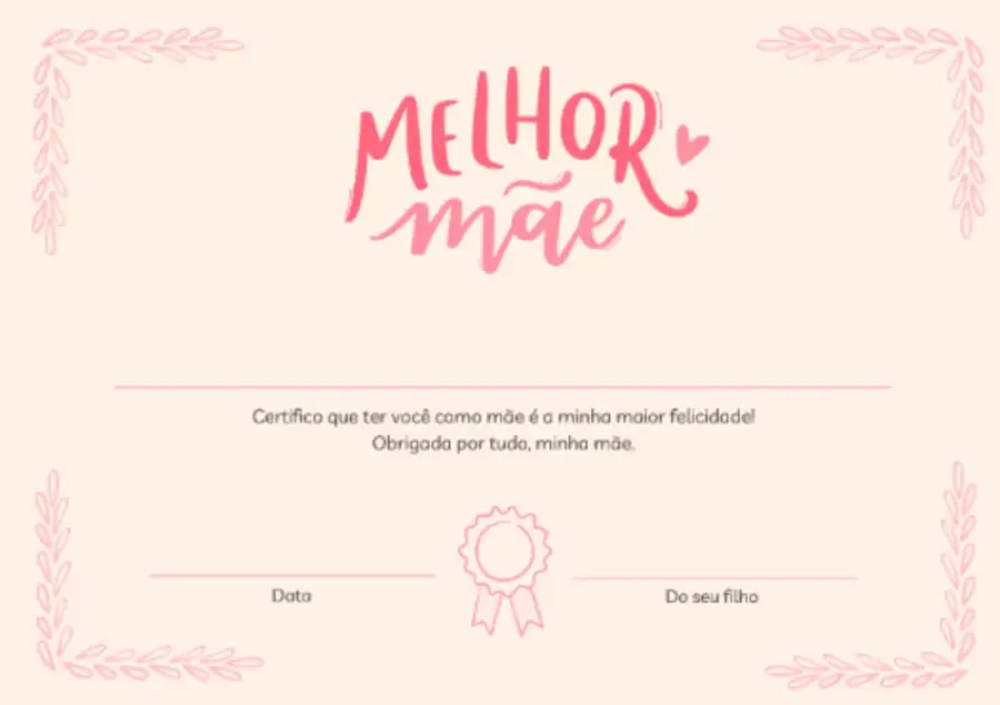 Certificados Dia das Mães